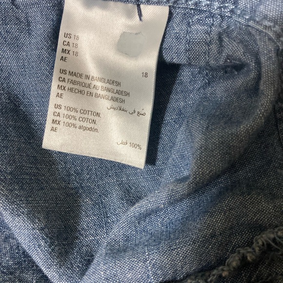 EUC Karen Scott Woven Chambray Shorts Plus Size 18 - Picture 8 of 8